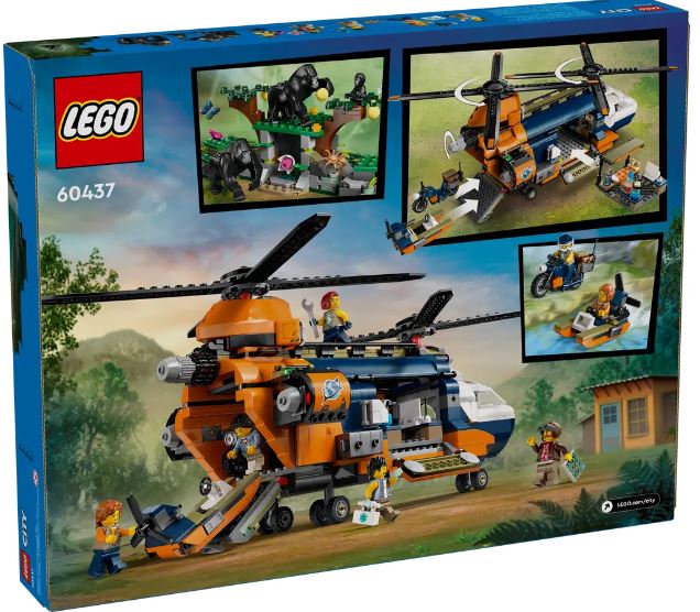 LEGO 60437 JUNGLE EXPLORER HELICOPTER AT BASE CAMP