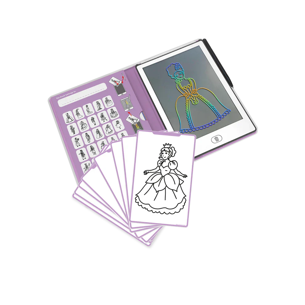 KIDYWOLF - KIDYDRAW LCD TRACING BOOK - PRINCESS AROUND THE WORLD