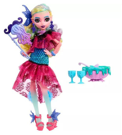 MONSTER HIGH  LAGOONA BLUE IN  MONSTER BALL PARTY DRESS - Toyworld Frankston