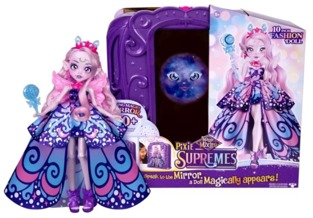 MAGIC MIXIES PIXIE SUPREMES - MAGIC MIRROR WITH 10 INCH FASHION DOLL - Toyworld Frankston