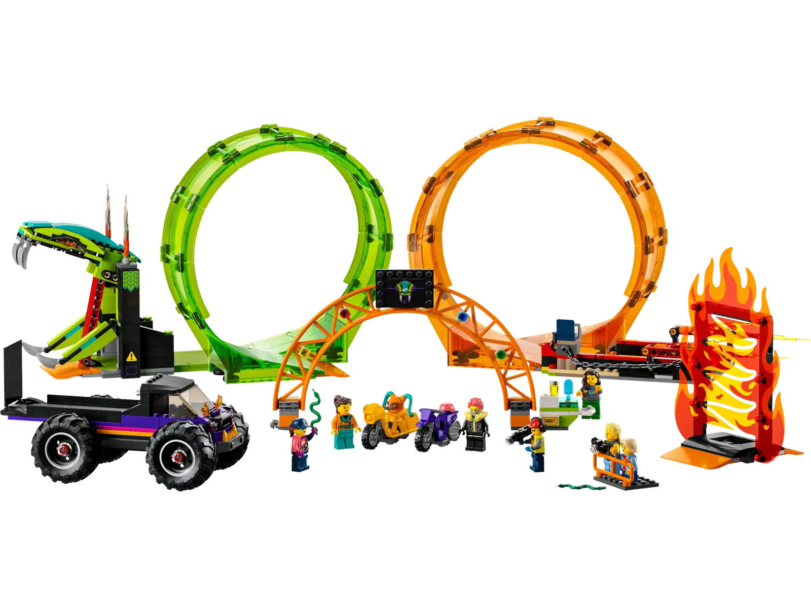 LEGO - CITY - 60339 DOUBLE LOOP STUNT ARENA - Toyworld Frankston