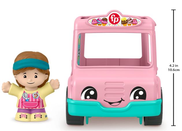 FISHER PRICE - LITTLE PEOPLE SMALL VEHICLE - PINK ICE CREAM VAN