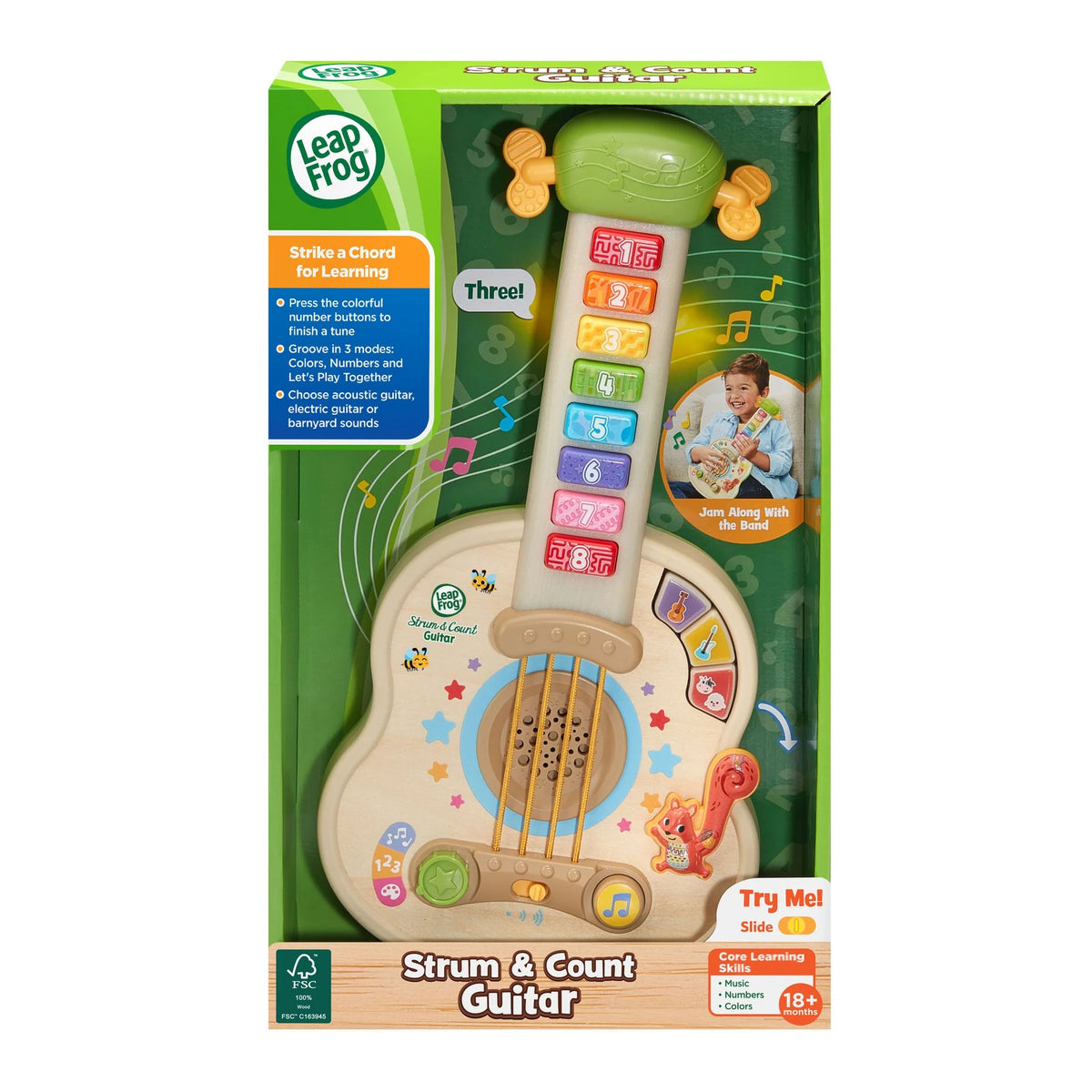 LEAPFROG STRUM AND COUNT WOODEN GUITAR