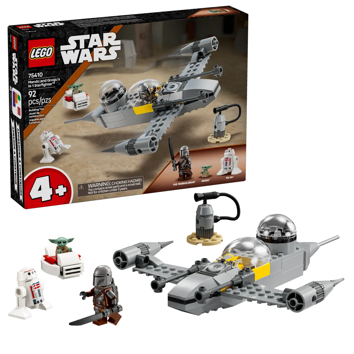 LEGO 75410 STAR WARS MANDO AND GROGUS N-1 STARFIGHTER - Toyworld Frankston