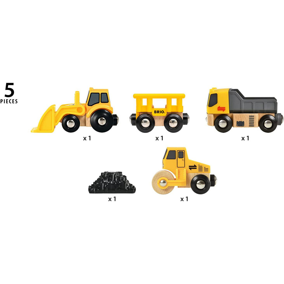 BRIO CONSTRUCTION VEHICLE SET 5 PIECE SET