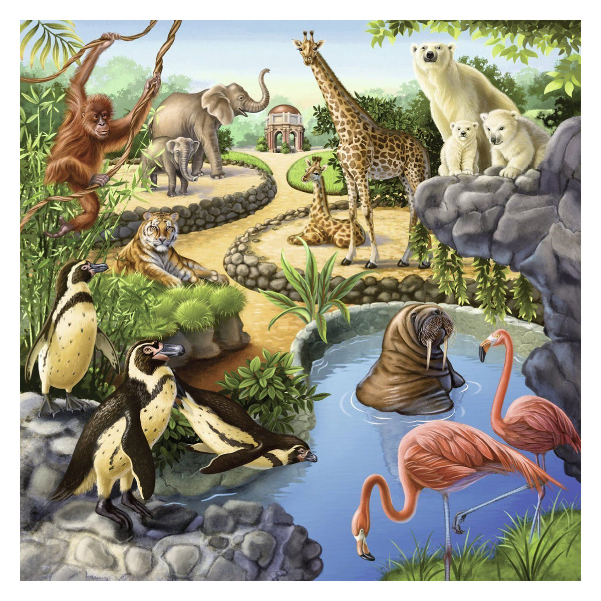 RAVENSBURGER - FOREST ZOO AND PETS 3 X 49 PIECE PUZZLE