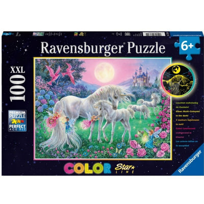 RAVENSBURGER UNICORNS IN THE MOONLIGHT 100PC PUZZLE - Toyworld Frankston