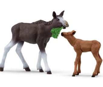 SCHLEICH - MOOSE & CALF WILDLIFE BOX