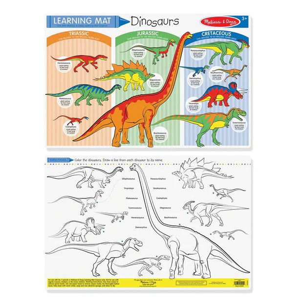MELISSA AND DOUG LEARNING MAT DINOSAURS - Toyworld Frankston