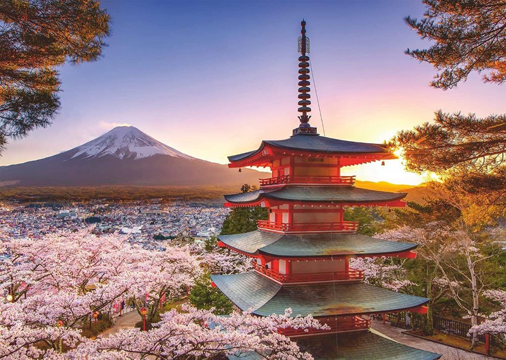 RAVENSBURGER - MOUNT FUJI CHERRY BLOSSOM VIEW 1000 PIECE PUZZLE