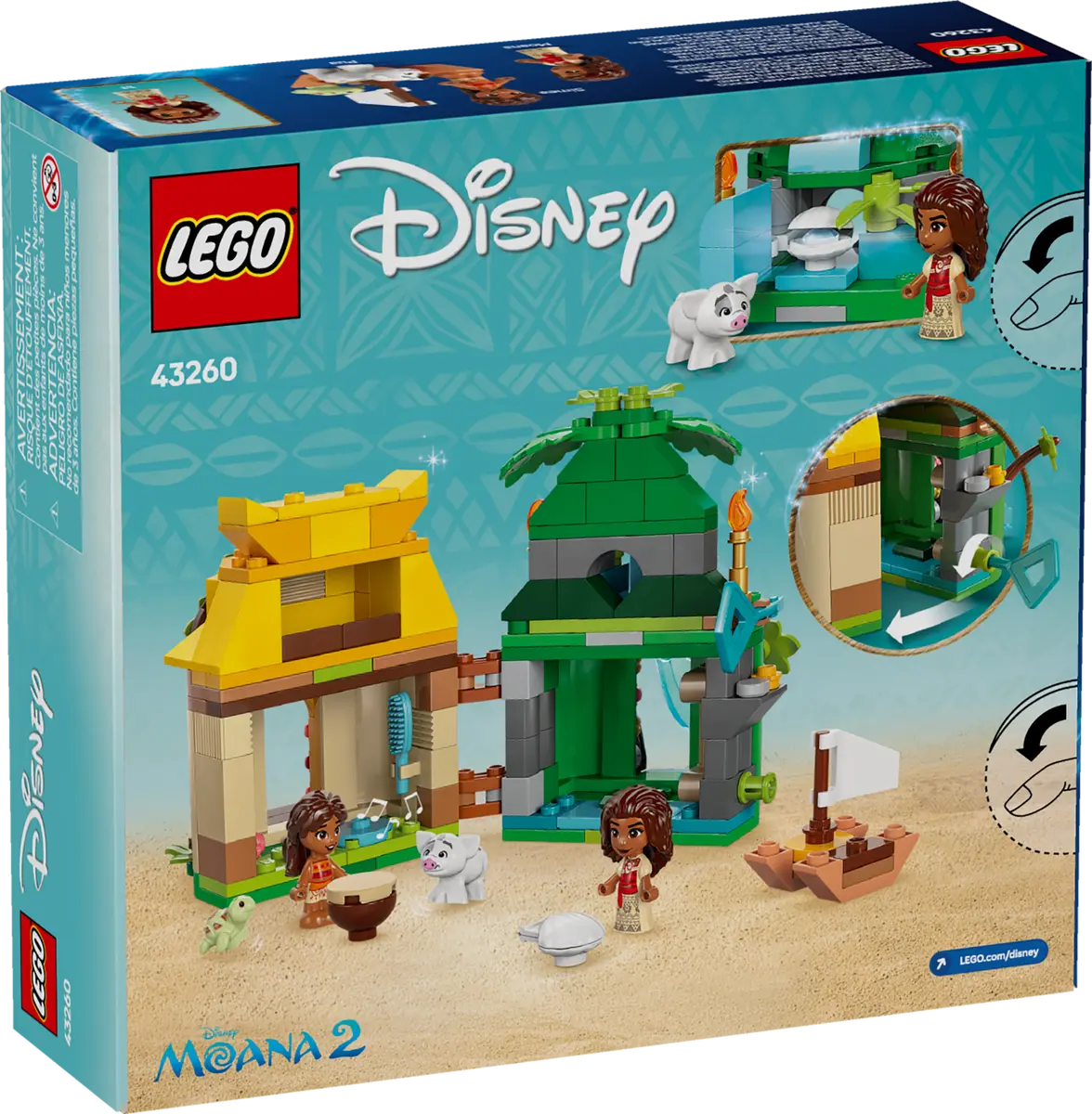 LEGO DISNEY 43260 MOANA 2 MOANA'S ISLAND FUN