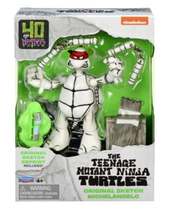 TEENAGE MUTANT NINJA TURTLES - 40TH ANNIVERSARY ORIGINAL SKETCH - MICHELANGELO - Toyworld Frankston