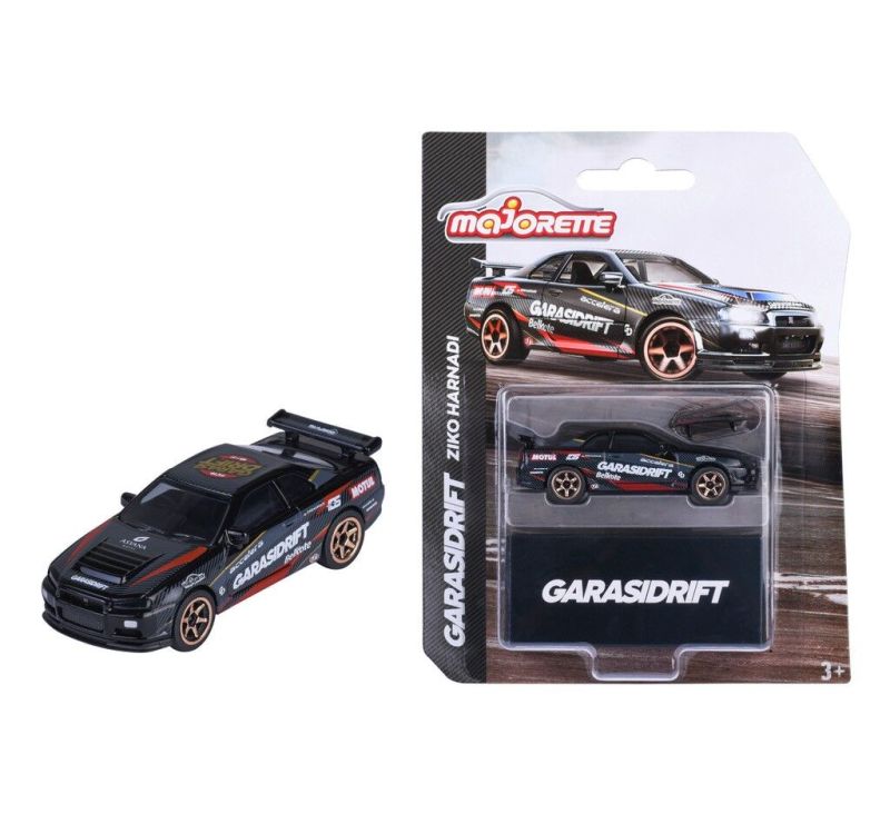 MAJORETTE DELUXE GARASIDRIFT NISSAN SKYLINE R34