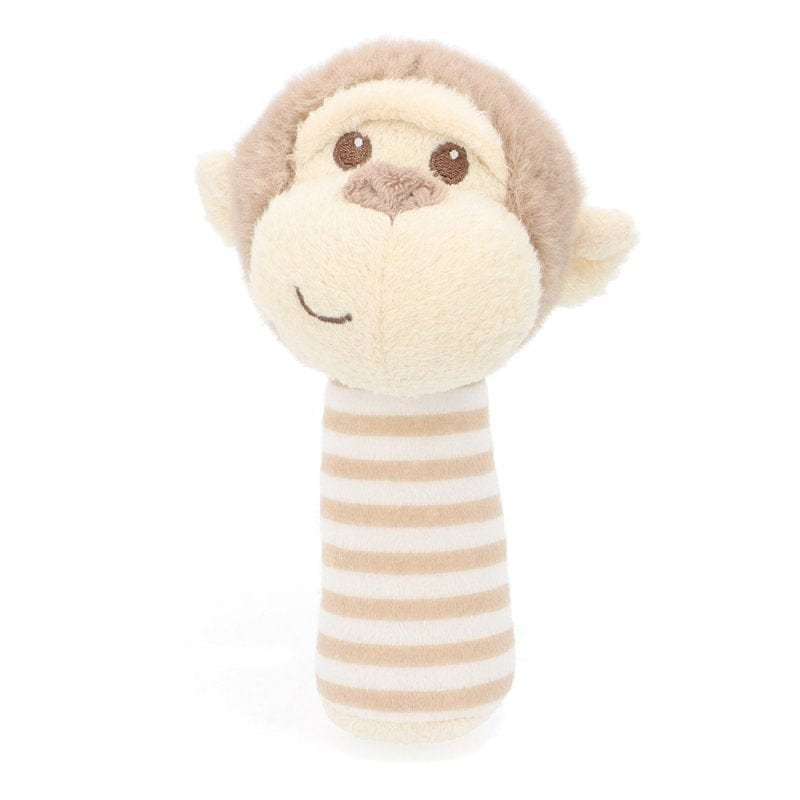 KEELECO BABY STICK RATTLE - BROWN MONKEY - Toyworld Frankston