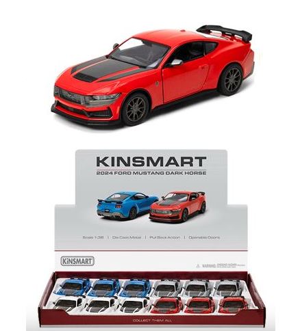 KINSMART 2024 FORD MUSTANG DARK HORSE 1:36 DIECAST MODEL PULL BACK CAR - Toyworld Frankston