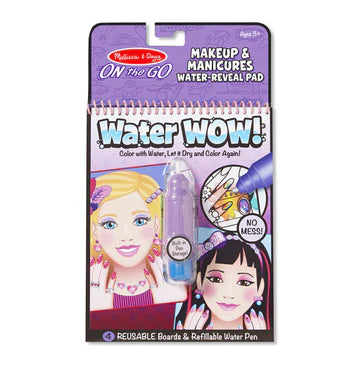 MELISSA AND DOUG WATER WOW - MAKE UP & MANICURES WATER REVEAL PAD - Toyworld Frankston