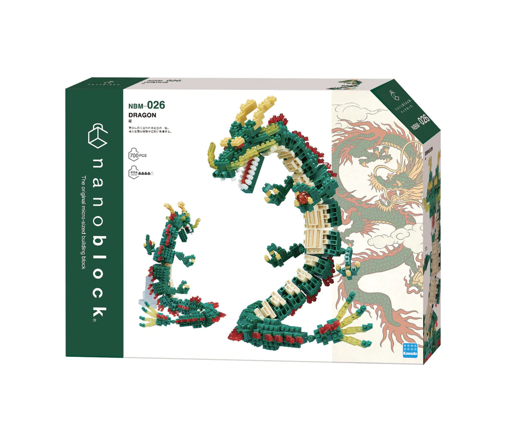 NANOBLOCK - DELUXE DRAGON GREEN 026 - Toyworld Frankston