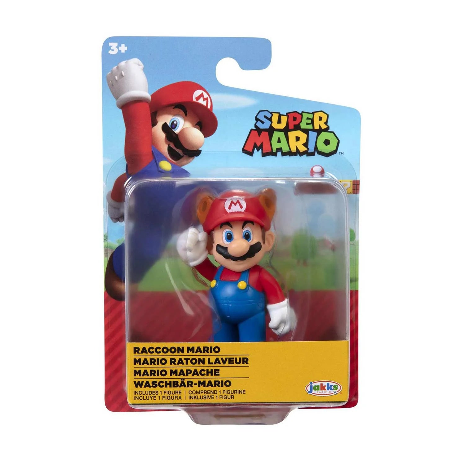 NINTENDO SUPER MARIO 2.5 INCH ARTICULATED FIGURES - RACCOON MARIO - Toyworld Frankston
