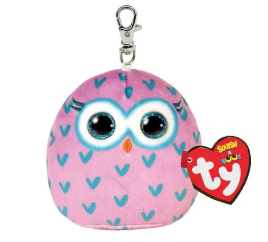 TY BEANIE SQUISHY - WINKS - PURPLE OWL - Toyworld Frankston
