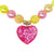 PINK POPPY - DISNEY PRINCESS BELLE PENDANT STRETCH BEADED NECKLACE AND BRACELET