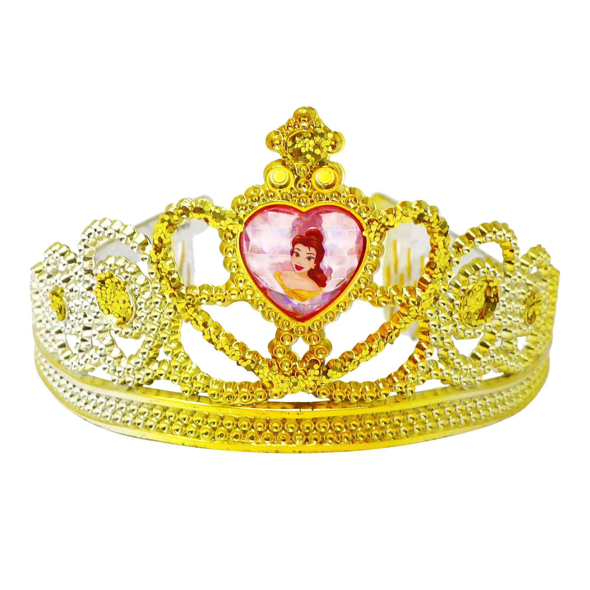 PINK POPPY - DISNEY PRINCESS BELLE HEART GEMSTONE AND GLITTER CROWN