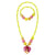 PINK POPPY - DISNEY PRINCESS BELLE PENDANT STRETCH BEADED NECKLACE AND BRACELET
