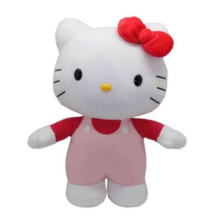 SANRIO - HELLO KITTY MEDIUM 30CM PLUSH - PINK OVERALLS - Toyworld Frankston