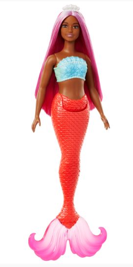 BARBIE MERMAID COLOURFUL HAIR AND PINK TAIL DOLL