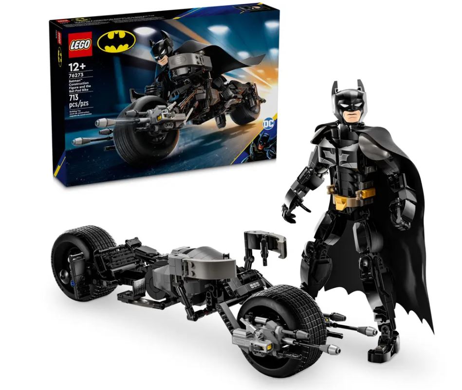 LEGO 76273 DC BATMAN CONSTRUCTION FIGURE AND THE BAT-POD BIKE