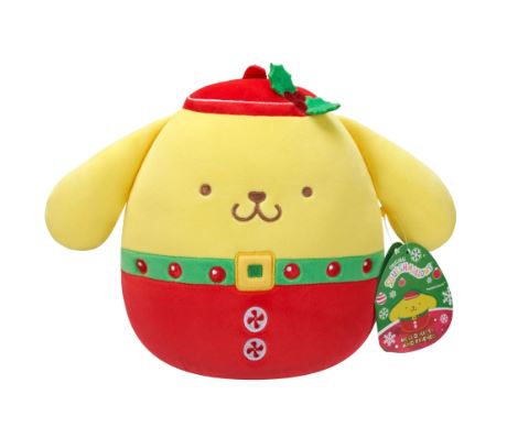 SQUISHMALLOWS - HELLO KITTY AND FRIENDS CHRISTMAS - POMPOMPURIN RED WITH BELT - Toyworld Frankston