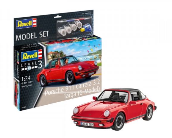 REVELL MODEL SET 1:24 PORSCHE 911 CARRERA  3.2 TARGA (G-MODEL)