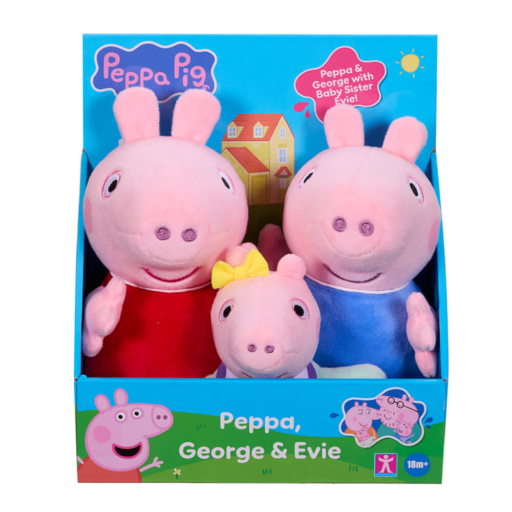 PEPPA PIG - PEPPA, GEORGE AND EVIE PLUSH