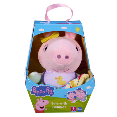 PEPPA PIG - EVIE WITH BLANKET SOFT TOY