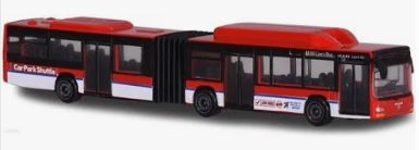 MAJORETTE 1:64 MAN LIONS CITY BUS - RED CAR PARK SHUTTLE
