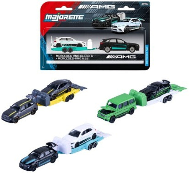MAJORETTE MERCEDES AMG DELUXE TRAILER ASST