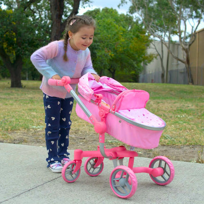 PLAYWORLD 2 IN 1 DELUXE DOLL PRAM - Toyworld Frankston