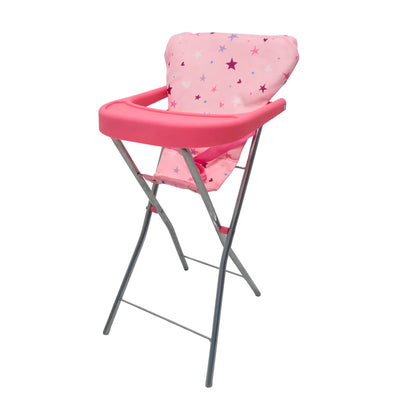 PLAYWORLD DOLL HIGHCHAIR PINK - Toyworld Frankston