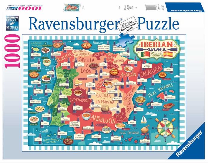 RAVENSBURGER PUZZLE 176083 IBERIAN WINE TOUR 1000 PIECE PUZZLE - Toyworld Frankston