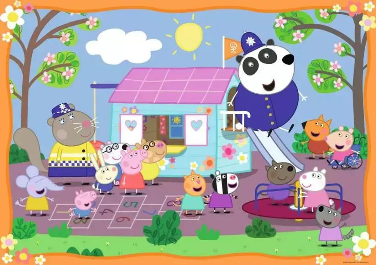 RAVENSBURGER PEPPA PIG GIANT FLOOR PUZZLE - FUN AT THE CLUB HOUSE - 24 PIECE PUZZLE