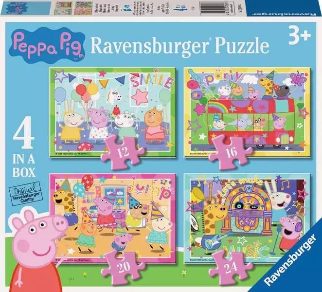 RAVENSBURGER PEPPA PIG LETS PARTY! 4 IN A BOX