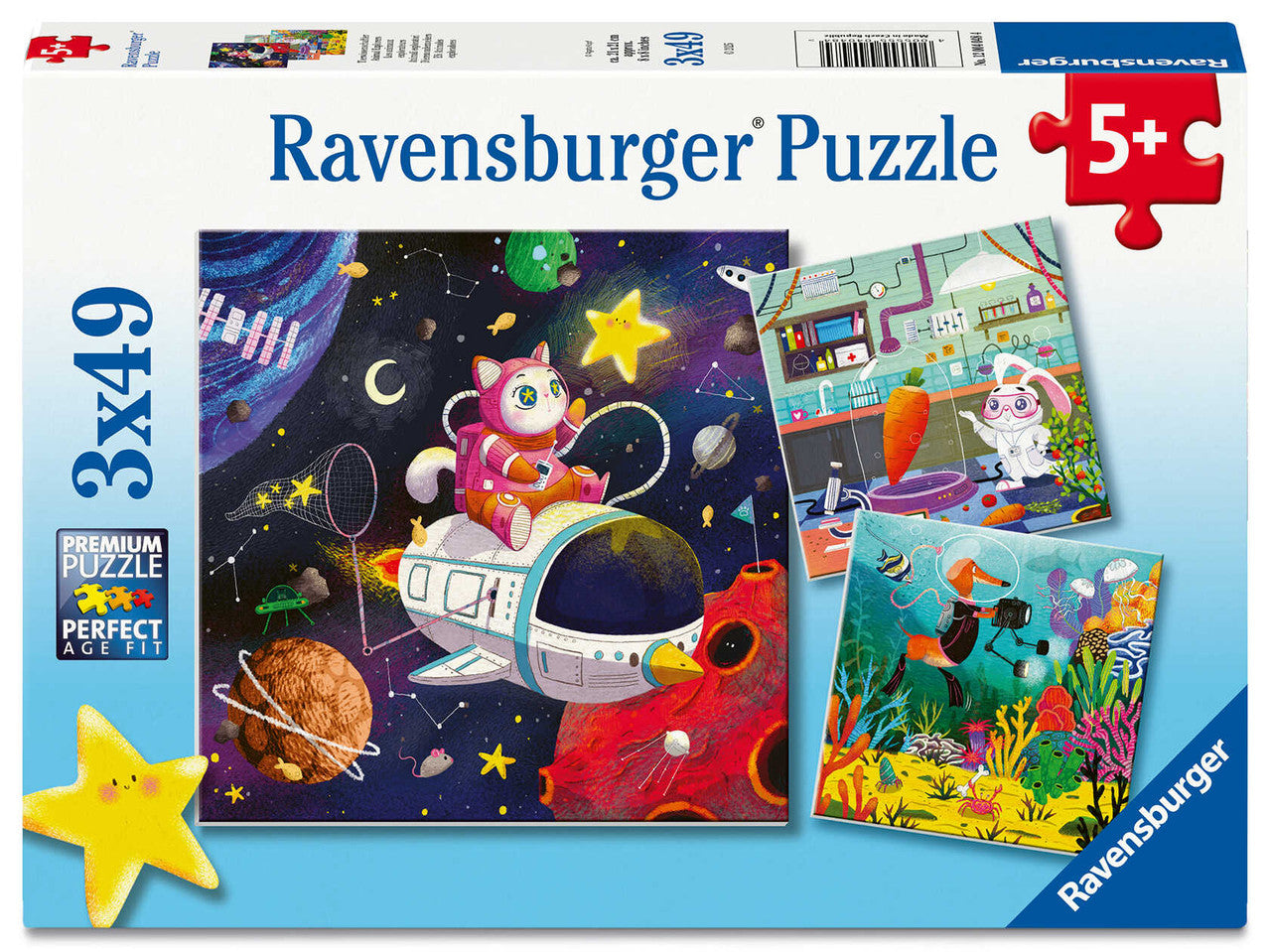 RAVENSBURGER ANIMAL EXPLORERS 3X49 PIECE PUZZLE