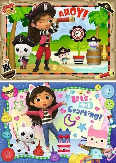 RAVENSBURGER - GABBYS DOLLHOUSE PIRATE 2X24 PIECE PUZZLE
