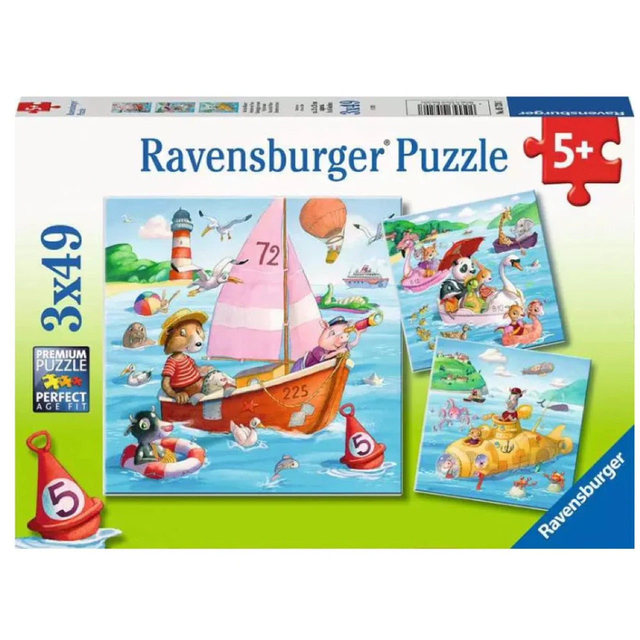 RAVENSBURGER - FUN ON THE WATER 3X49 PIECE PUZZLE
