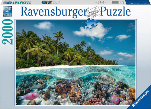 RAVENSBURGER - A DIVE IN THE MALDIVES 2000 PIECE PUZZLE - Toyworld Frankston