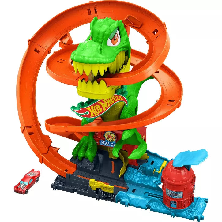 HOT WHEELS CITY T REX BLAZE BATTLE PLAYSET - Toyworld Frankston