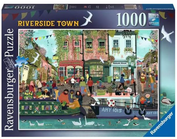 RAVENSBURGER 175543 RIVERSIDE TOWN 1000 PIECE PUZZLE