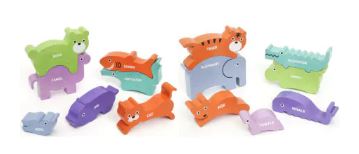 ROO CREW - STACK UP ANIMALS - ECO WOOD - Toyworld Frankston
