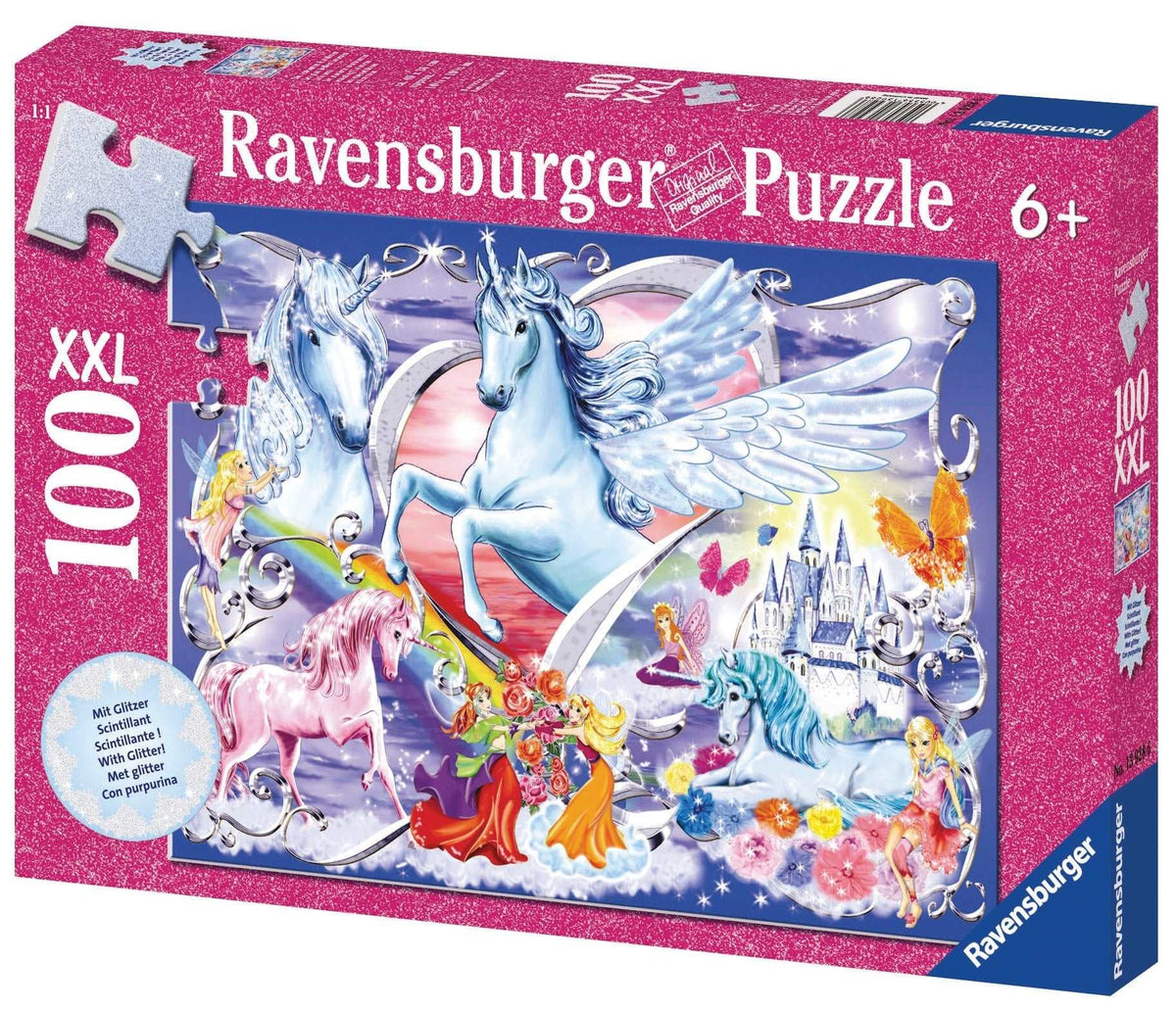 RAVENSBURGER PUZZLE - GLITTER UNICORN 100 PIECE XXL