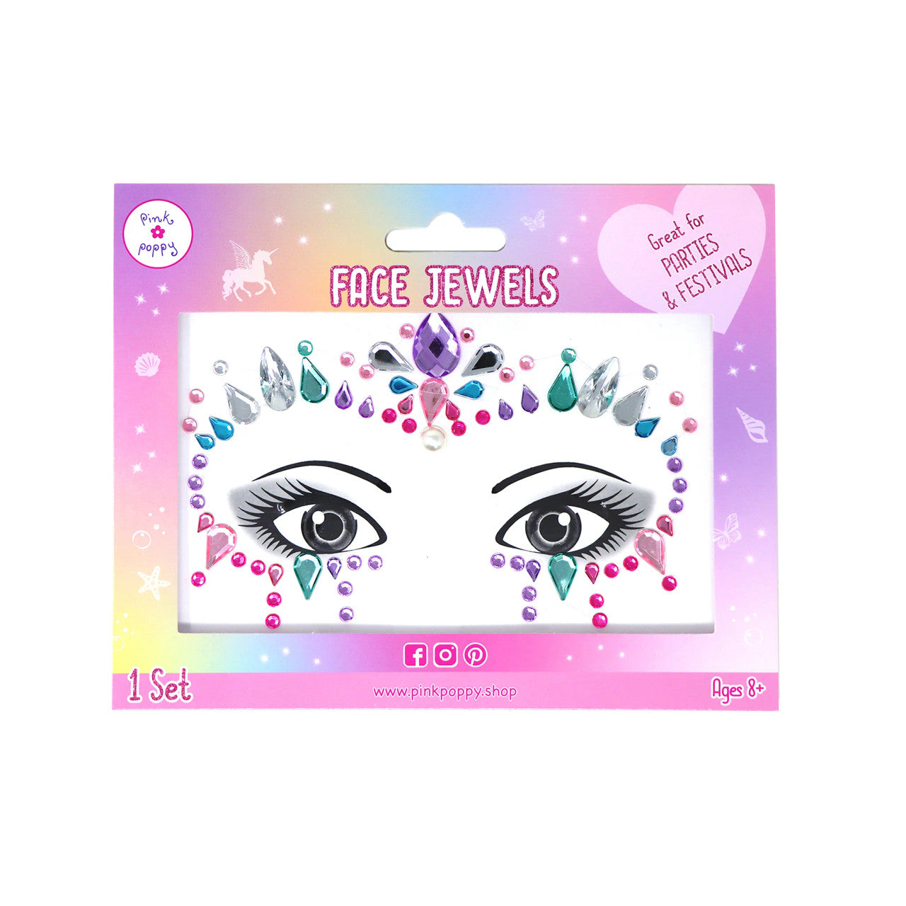 PINK POPPY MER-MAZING FACE JEWELS - Toyworld Frankston