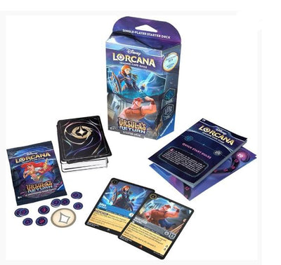 DISNEY LORCANA TCG URSULA'S RETURN STARTER DECK SAPPHIRE & STEEL - Toyworld Frankston
